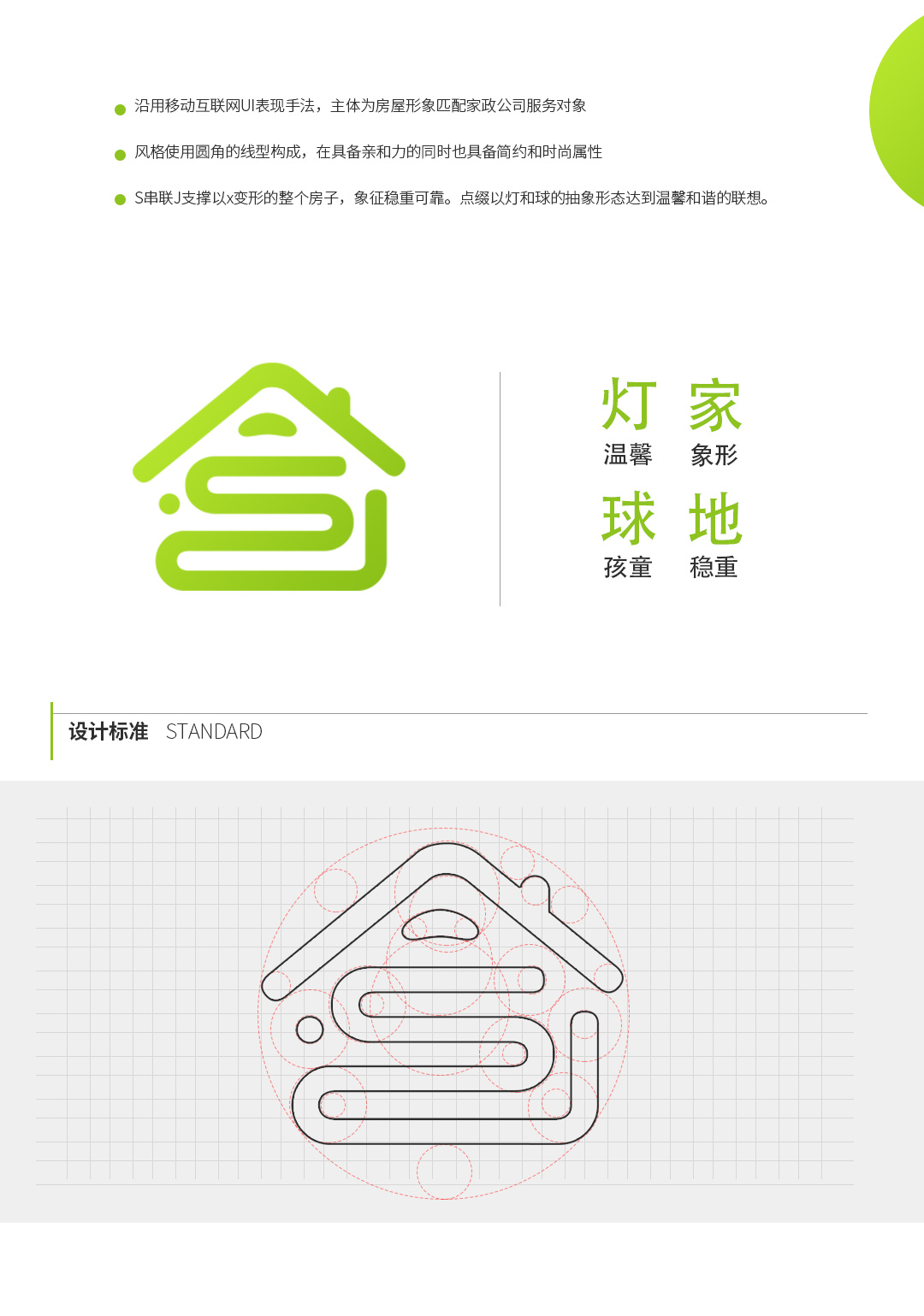 微家政服務公司LOGO設計與部分平面應用展示VIS設計服務